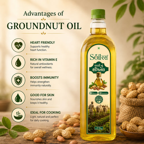 Soilras Wood Pressed Groundnut Oil – Pure & Natural